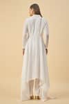 Shop_Aakaar_White Moss Crepe Blazer And Pant Set _at_Aza_Fashions