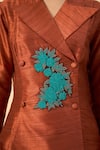Buy_Aakaar_Copper Brown Blazer Tunic And Palazzo Set 