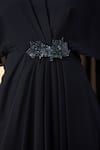 Aakaar_Navy Blue Draped Maxi Dress _at_Aza_Fashions
