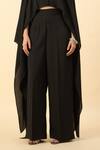 Buy_Aakaar_Black Designer Crop Top And Flared Pant Set _Online_at_Aza_Fashions