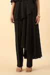 Shop_Aakaar_Black Draped Tunic And Pant Set _Online_at_Aza_Fashions