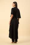 Shop_Aakaar_Black Draped Tunic And Pant Set _at_Aza_Fashions