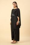 Aakaar_Black Draped Maxi Dress _Online_at_Aza_Fashions