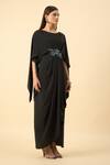 Shop_Aakaar_Black Draped Maxi Dress _Online_at_Aza_Fashions