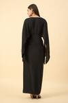 Shop_Aakaar_Black Draped Maxi Dress _at_Aza_Fashions