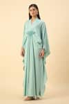 Buy_Aakaar_Aqua Blue Designer Kaftan And Pant Set _Online_at_Aza_Fashions