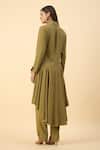 Shop_Aakaar_Green Moss Crepe Tunic And Pant Set _at_Aza_Fashions
