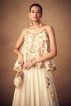 Buy_Taavare_Off White Designer Fusion Lehenga Set _Online_at_Aza_Fashions