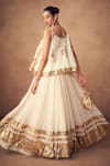 Shop_Taavare_Off White Designer Fusion Lehenga Set _at_Aza_Fashions