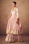 Buy_Taavare_Pink Anarkali Sharara Set _at_Aza_Fashions