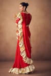 Shop_Taavare_Red Silk Classic Saree With Blouse _at_Aza_Fashions