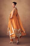 Shop_Taavare_Yellow Embellished Anarkali Set _at_Aza_Fashions