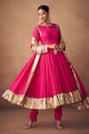 Buy_Taavare_Pink Anarkali Set With Dupatta _at_Aza_Fashions