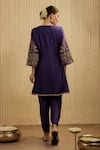 Shop_Mehak Murpana_Purple Silk Chanderi Kurta Pant Set _at_Aza_Fashions