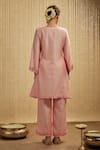 Shop_Mehak Murpana_Baby Pink Silk Chanderi Kurta Set _at_Aza_Fashions