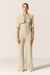 Buy_Manika Nanda_Beige Aurora Jacket Jumpsuit _Online_at_Aza_Fashions