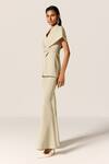 Buy_Manika Nanda_Beige Off Shoulder Cord Set _Online_at_Aza_Fashions