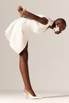 Shop_Manika Nanda_Ivory Crepe Twill Blazer Dress _Online_at_Aza_Fashions