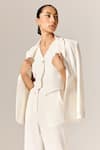 Shop_Manika Nanda_Ivory Crepe Twill 3 Piece Suit _Online_at_Aza_Fashions