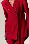 Buy_Manika Nanda_Deep Red Luna Blazer Set _Online_at_Aza_Fashions