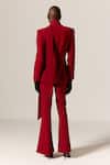 Shop_Manika Nanda_Deep Red Luna Blazer Set _at_Aza_Fashions