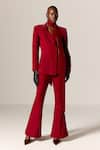 Buy_Manika Nanda_Deep Red Luna Blazer Set _at_Aza_Fashions
