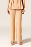 Buy_Manika Nanda_Beige Peplum Blazer And Pant Set _Online_at_Aza_Fashions