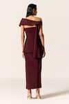 Shop_Manika Nanda_Maroon Lynx Skirt Set _at_Aza_Fashions