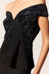 Buy_Manika Nanda_Black Nova Off Shoulder Gown _Online_at_Aza_Fashions
