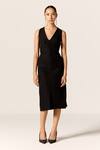 Buy_Manika Nanda_Black Skylar Fitted Midi Dress _at_Aza_Fashions