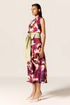Shop_Manika Nanda_Multi Color Vela Printed Flared Dress _Online_at_Aza_Fashions