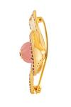 Isharya_Pink Rhinestones Whimsical Blossom Brooch _Online_at_Aza_Fashions