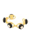 Isharya_Black Crystals Midnight Luxe Cuff Bracelet _Online_at_Aza_Fashions