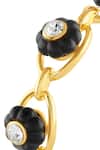 Buy_Isharya_Black Crystals Midnight Luxe Cuff Bracelet _Online_at_Aza_Fashions