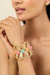 Buy_Isharya_Multi Color Beads Whimsical Bloom Cuff Bracelet _Online_at_Aza_Fashions