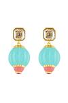 Shop_Isharya_Blue Garden Soirée Statement Earrings _at_Aza_Fashions