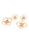Isharya_Pink Rosé Radiance Dangler Earrings _Online_at_Aza_Fashions
