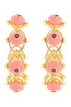 Buy_Isharya_Pink Twilight Bloom Hoop Earrings _Online_at_Aza_Fashions