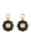 Shop_Isharya_Black Crystals Noir Garden Dangler Earrings _at_Aza_Fashions