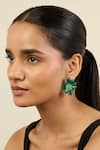 Buy_Isharya_Green Garden Gleam Stud Earrings _at_Aza_Fashions
