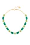 Shop_Isharya_Green Verdant Bloom Statement Necklace _at_Aza_Fashions