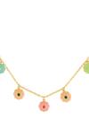 Isharya_Multi Color Whimsical Garden Charm Necklace _Online_at_Aza_Fashions
