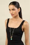 Buy_Isharya_Blue Celestial Bloom Long Toggle Necklace _at_Aza_Fashions
