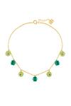 Shop_Isharya_Green Enchanted Garden Charm Necklace _at_Aza_Fashions