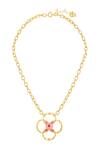 Shop_Isharya_Pink Rosé Glow Pendant Necklace _at_Aza_Fashions