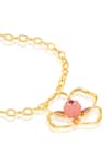Isharya_Pink Rosé Glow Pendant Necklace _Online_at_Aza_Fashions