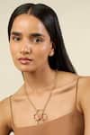 Buy_Isharya_Pink Rosé Glow Pendant Necklace _at_Aza_Fashions