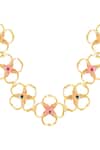Isharya_Multi Color Garden Bloom Choker Necklace _Online_at_Aza_Fashions