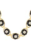 Isharya_Black Midnight Garden Collar Necklace _Online_at_Aza_Fashions
