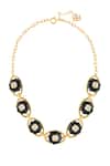 Shop_Isharya_Black Midnight Garden Collar Necklace _at_Aza_Fashions